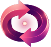 LifeEcho logo, glowing echo symbol